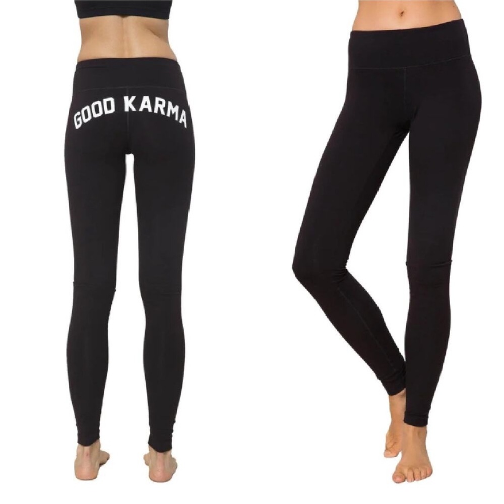 SPIRITUAL GANGSTER *flawed* Black Good Karma Full Length Leggings